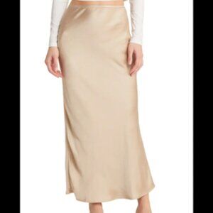 Satin Bias Maxi Skirt